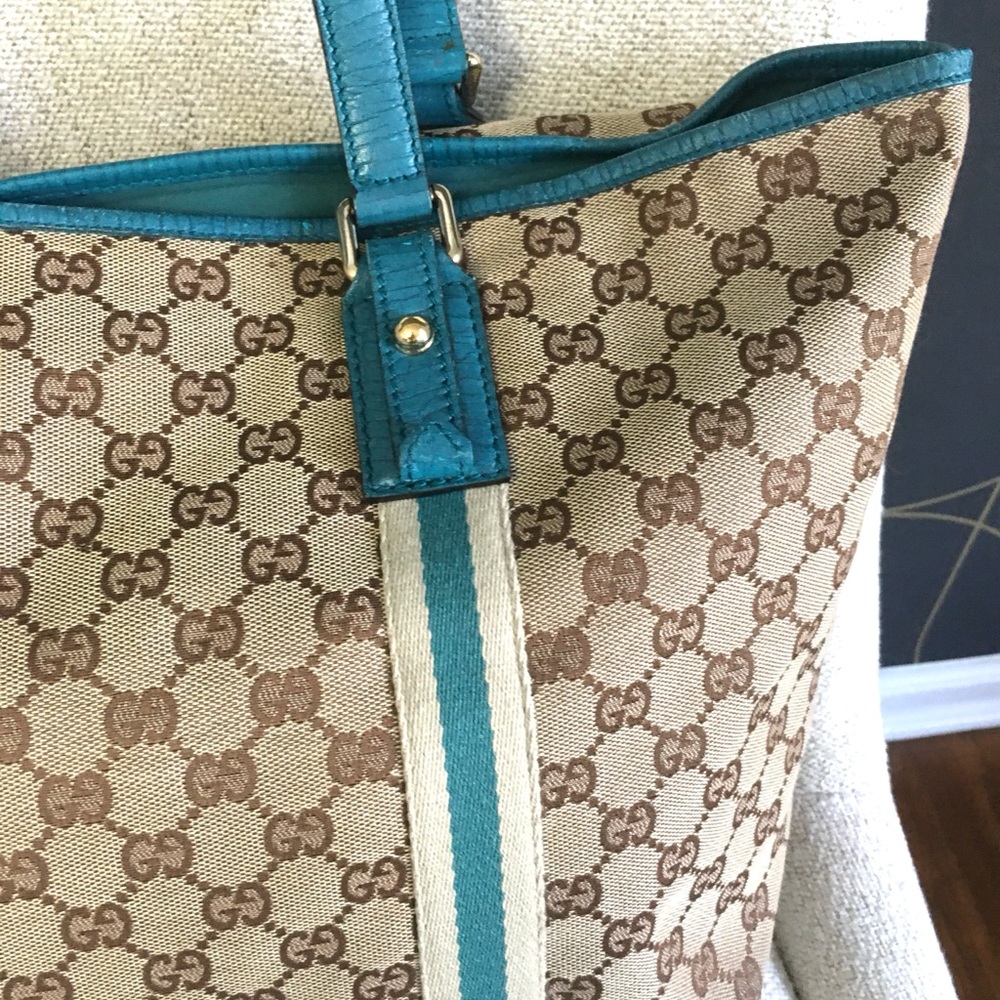 Gucci authentic brown monogram canvas tote bag - Picture 5 of 15